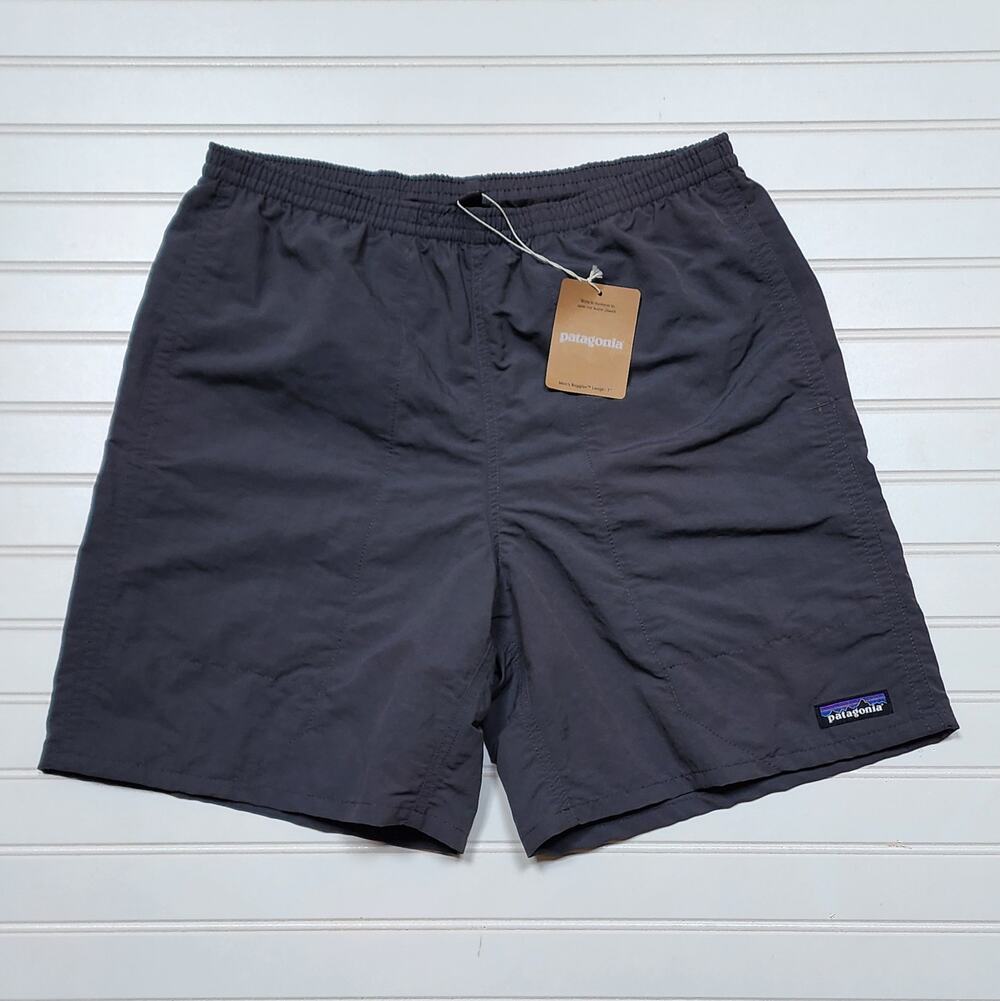 NWT Patagonia Men's Baggies Longs-7" Shorts Lined-Forge Grey W/Forge Grey Size S
